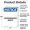 Signmission Contaminated Waste, 7 in W x Rectangle, Plastic OS-2PACK-NS-P-710-V-10811 - alternate 4